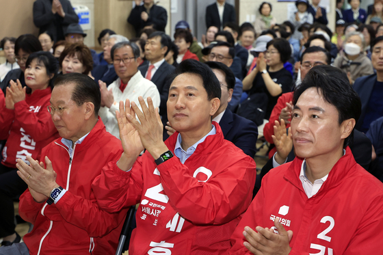 용산 찾은 오세훈 후보