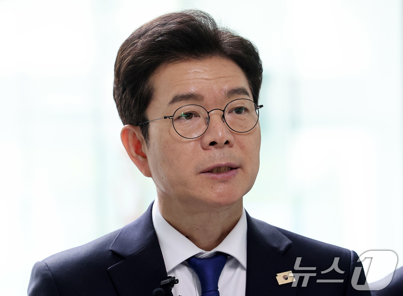 (서울=뉴스1) 박지혜 기자 = 정원오 더불어민주당 서울시장 후보가 28일 서울 동대문구 경희대 캠퍼스타운 삼의원창업센터에서 청년공약을 발표하고 있다. 2026.4.28/뉴스1