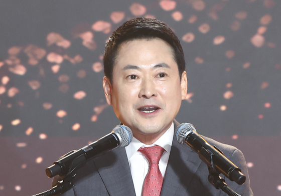 대한주택관리사협회 한마음 대축제서 축사하는 장동혁 대표