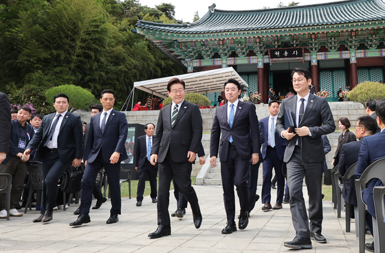 충무공 탄신 제481주년 기념행사 마친 이재명 대통령