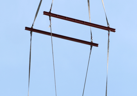 안전공업 옥상 주차장 차량 이송