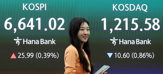 코스피 6641.02 마감…2거래일 연속 신고점 경신