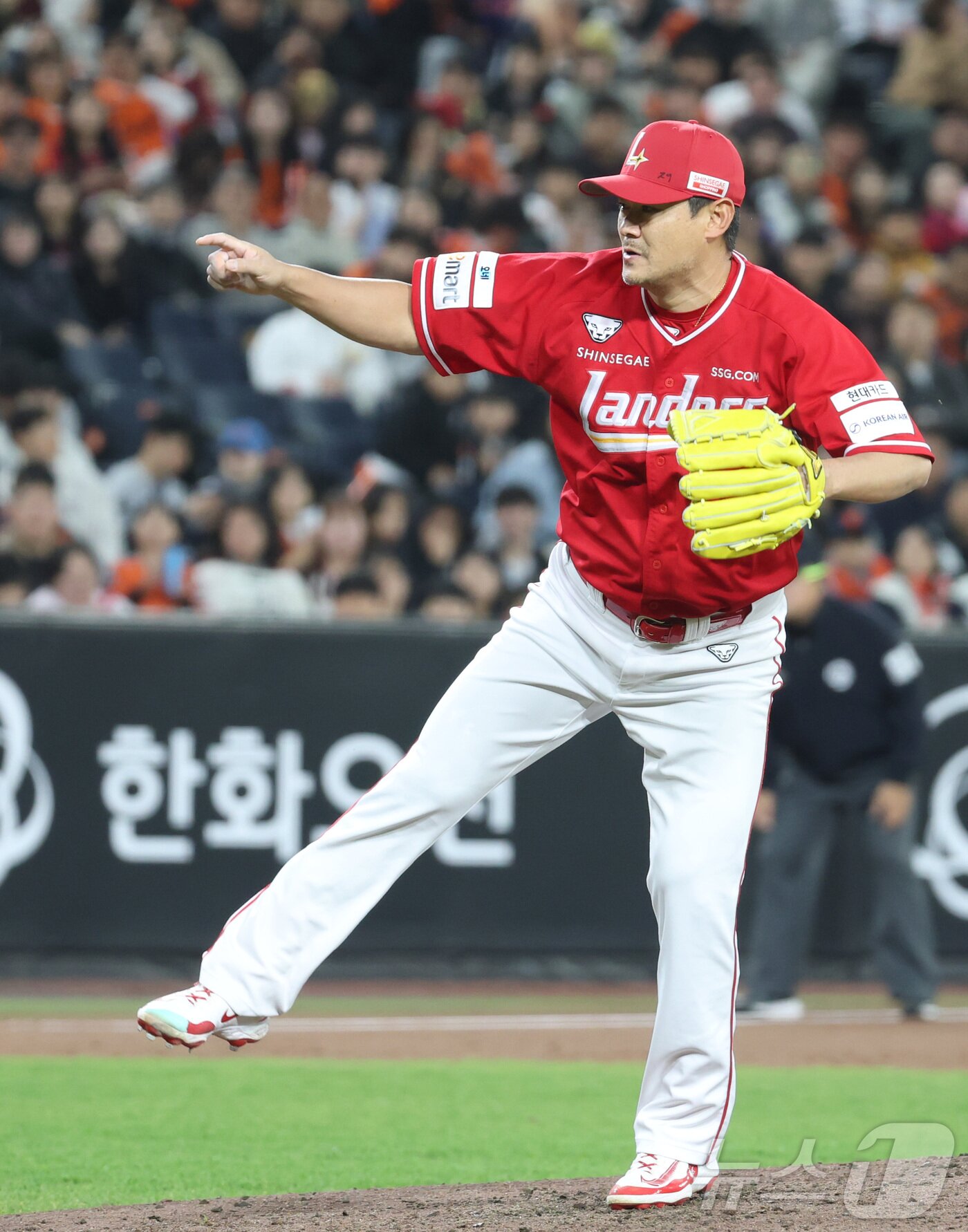 본문 이미지 - SSG 랜더스 투수 노경은. 2026.4.28 ⓒ 뉴스1 김기남 기자