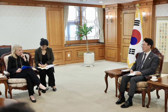 김민석 총리, 캐서린 러셀 유엔아동기금 총재 접견