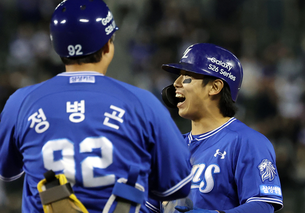 '김성윤 결승타' 삼성, 연장 혈투 끝 두산 5-4 제압 '7연패 탈출'