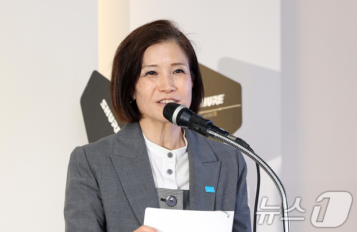 (서울=뉴스1) 박지혜 기자 = 조미진 유니세프 한국위원회 사무총장이 29일 서울 마포구 유니세프 한국위원회 블루홀에서 열린 전 세계 아동·청소년 마음건강 지원 '투게더 포 투모로 …