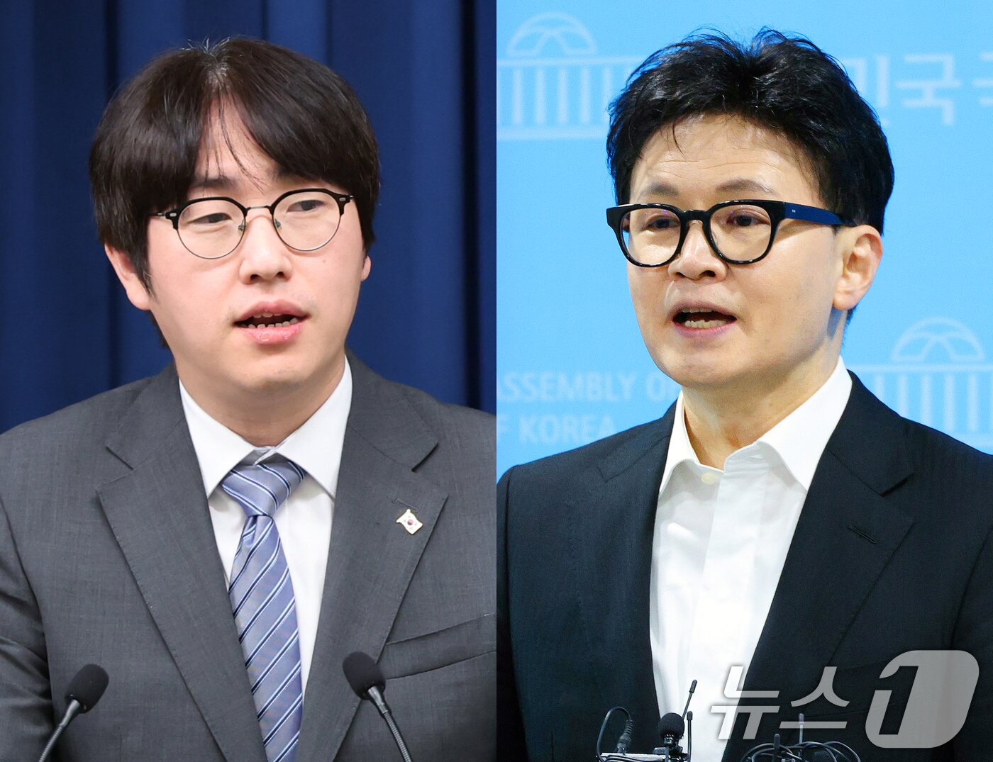 본문 이미지 - 하정우 전 청와대 AI미래기획수석과 무소속 출마를 선언한 한동훈 전 대표. 2026.4.29 ⓒ 뉴스1