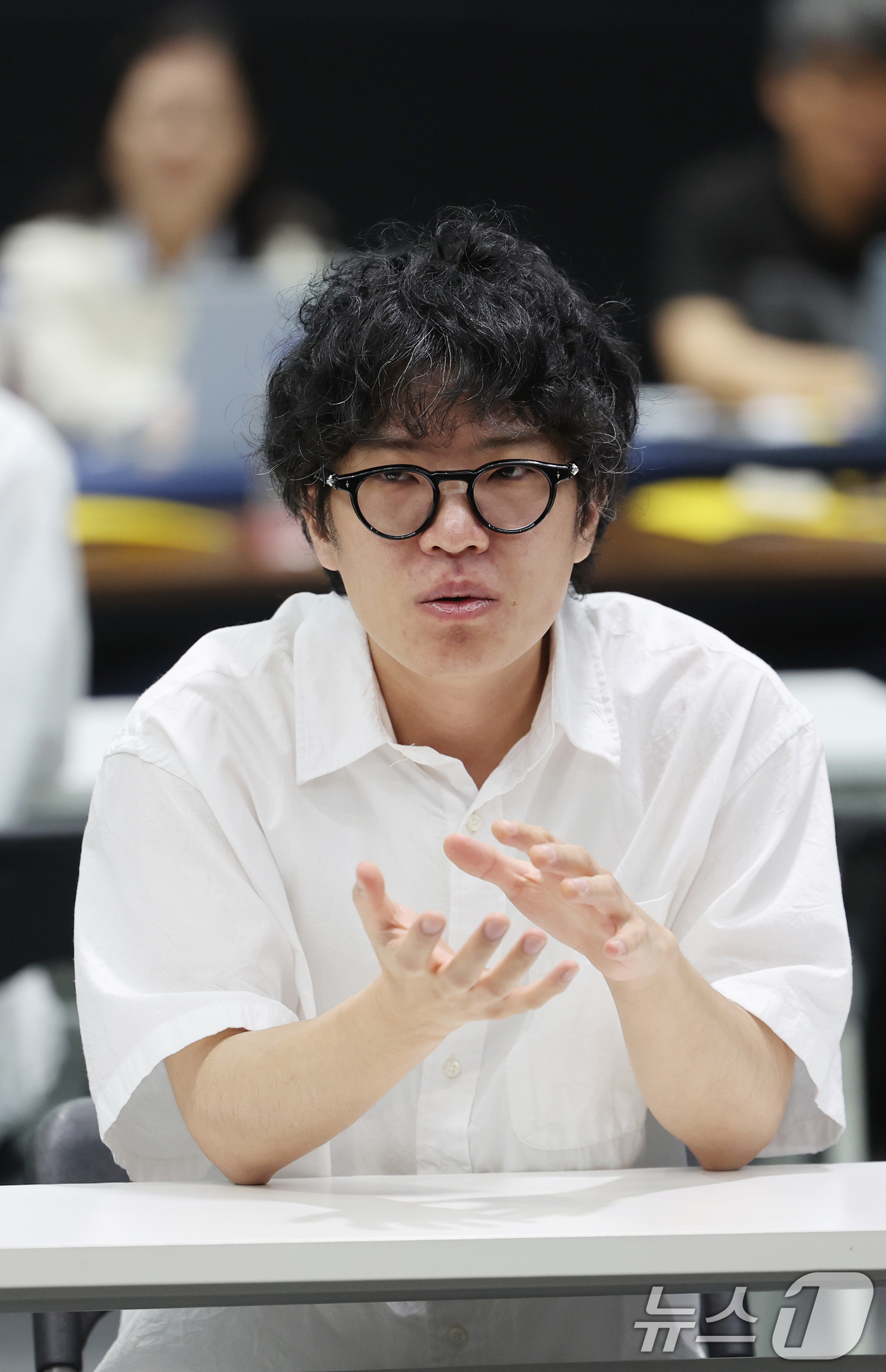 (서울=뉴스1) 조연우 인턴기자 = 박다울 음악감독이 28일 서울 용산구 노들섬 서울시발레단 스튜디오에서 내달 초연을 앞둔 창작 발레 '대나무 숲에서'(In the Bamboo F …