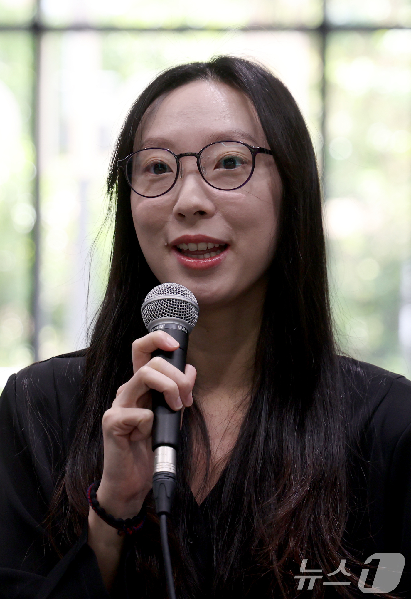 (서울=뉴스1) 조연우 인턴기자 = 강효형 안무가가 29일 서울 용산구 노들섬 서울시발레단 스튜디오에서 내달 초연을 앞둔 창작 발레 '대나무 숲에서'(In the Bamboo Fo …