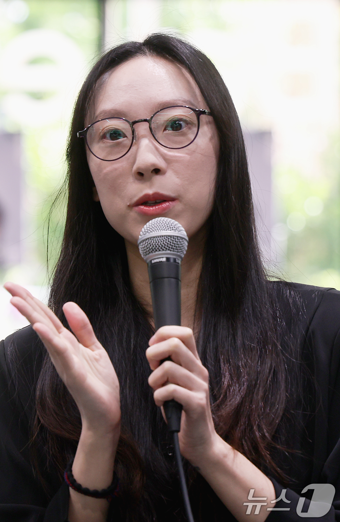 (서울=뉴스1) 조연우 인턴기자 = 강효형 안무가가 29일 서울 용산구 노들섬 서울시발레단 스튜디오에서 내달 초연을 앞둔 창작 발레 '대나무 숲에서'(In the Bamboo Fo …