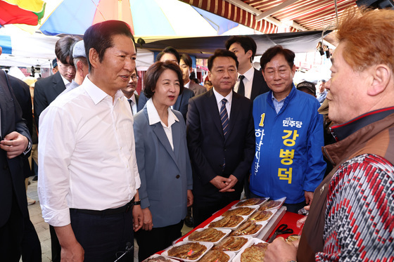 정청래, '하남' 이광재·강병덕 지원사격…강 "최고 도시 만들도록 노력"