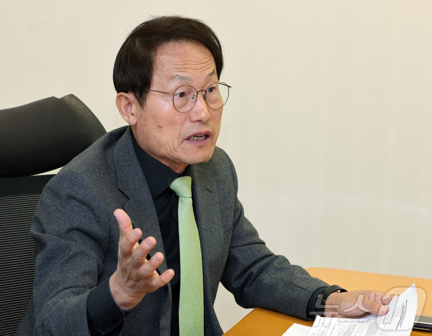 본문 이미지 - 조희연 전 서울시교육감이 서울 종로구 뉴스1 사옥에서 인터뷰를 하고 있다. 2026.4.29 ⓒ 뉴스1 김진환 기자