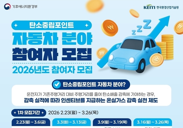 충남도 "자동차 탄소중립 포인트제 신청하세요"…최대 10만원