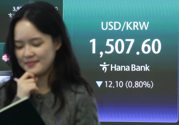 호르무즈 해협 통행 재개 논의에…달러·원 1505원대로 하락