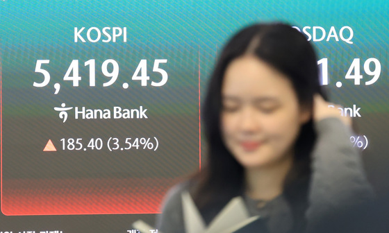 '코스피 3% 상승한 5400선 회복'