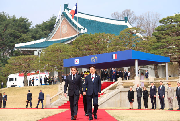 마크롱 프랑스 대통령 국빈환영식