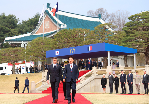 마크롱 프랑스 대통령 청와대 공식 환영행사