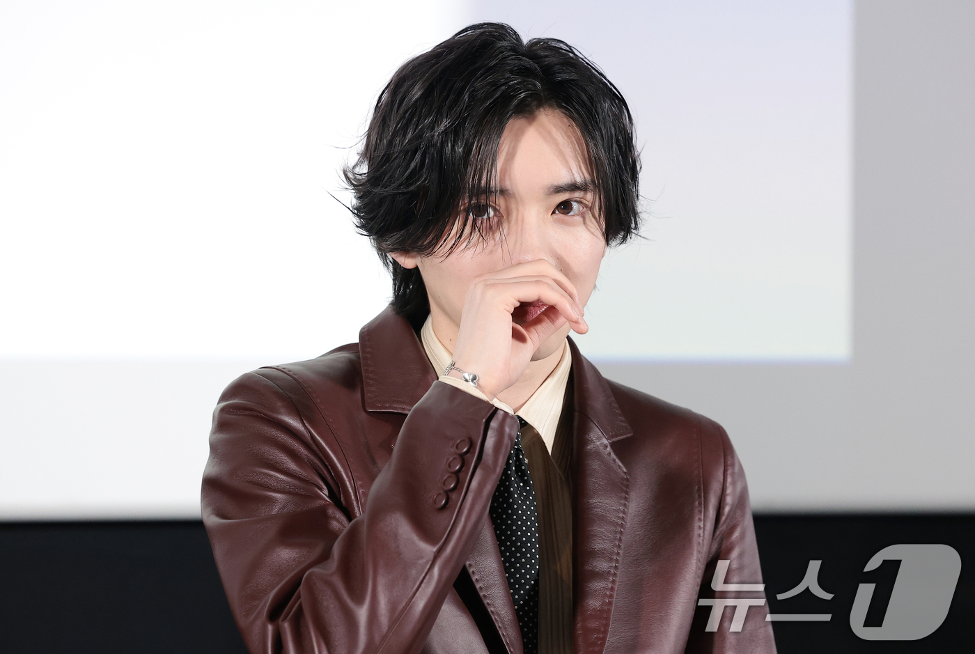 (서울=뉴스1) 권현진 기자 = 일본 배우 미치에다 슌스케(道枝駿佑)가 3일 서울 용산구 CGV용산아이파크몰에서 열린 영화 ‘네가 마지막으로 남긴 노래’ 기자 간담회에서 매력을 발 …