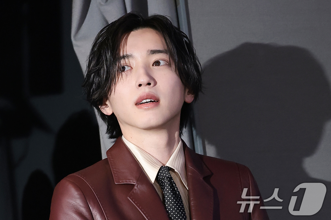 (서울=뉴스1) 권현진 기자 = 일본 배우 미치에다 슌스케(道枝駿佑)가 3일 서울 용산구 CGV용산아이파크몰에서 열린 영화 ‘네가 마지막으로 남긴 노래’ 기자 간담회에 참석하고 있 …