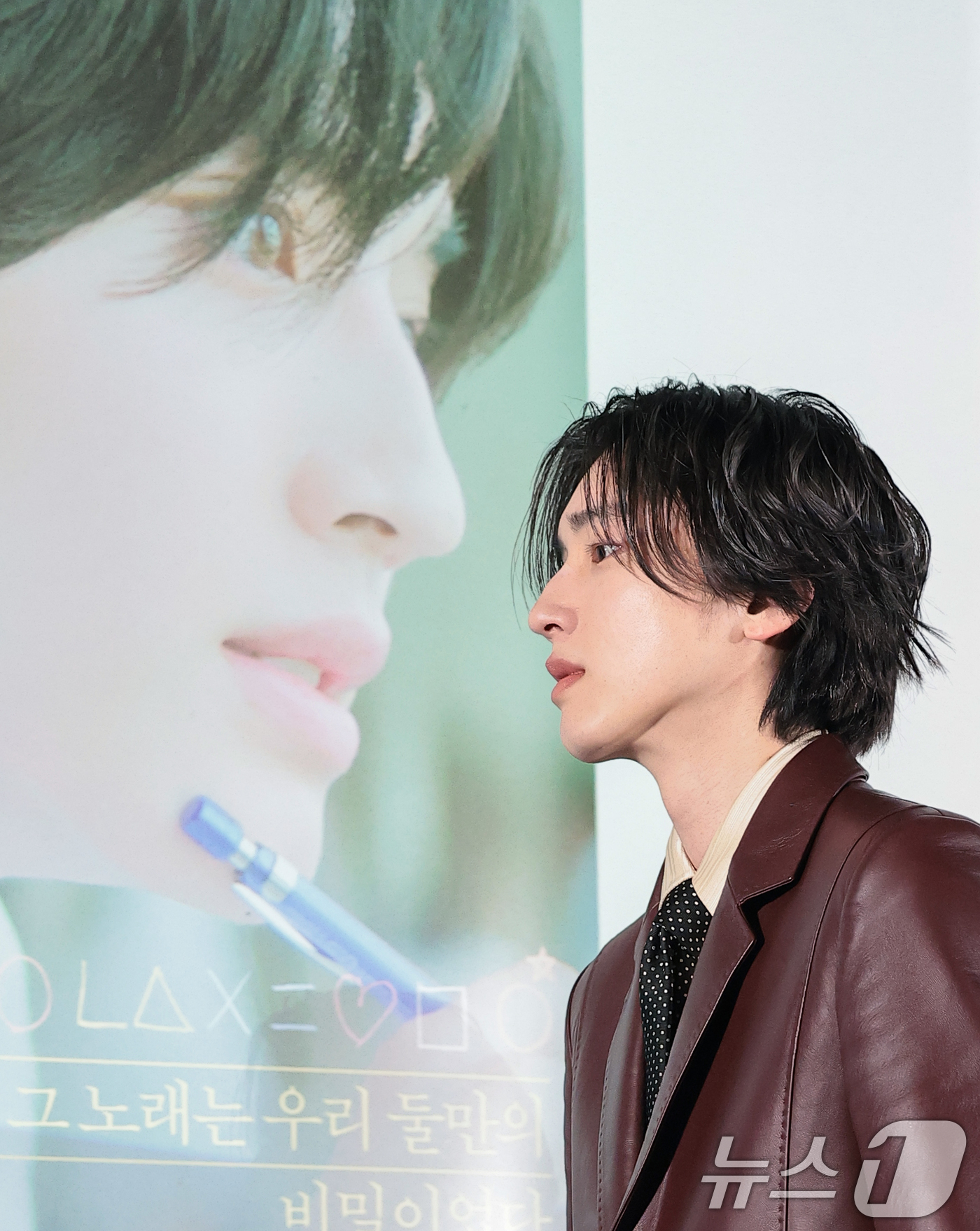 (서울=뉴스1) 권현진 기자 = 일본 배우 미치에다 슌스케(道枝駿佑)가 3일 서울 용산구 CGV용산아이파크몰에서 열린 영화 ‘네가 마지막으로 남긴 노래’ 기자 간담회에 참석하고 있 …