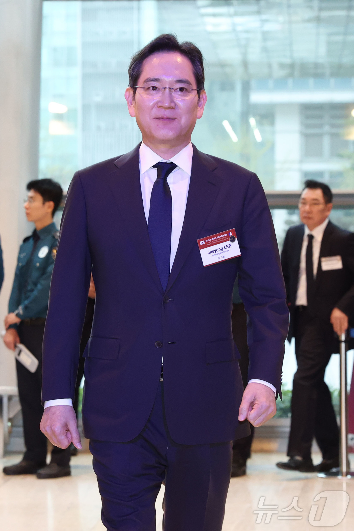 (서울=뉴스1) 청사사진기자단 = 이재용 삼성전자 회장이 3일 서울 여의도 FKI타워에서 열린 '제3차 한-프랑스 경제계 미래 대화'에 참석하고 있다. 2026.4.3/뉴스1