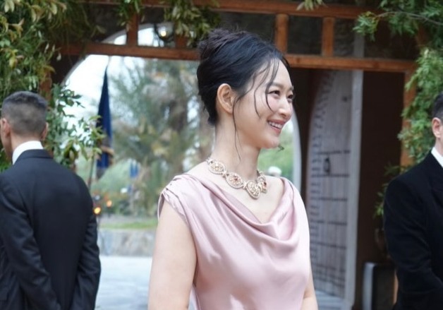 신민아, 여신 같은 미모…실크 드레스 속 명품 몸매 라인 [N샷]