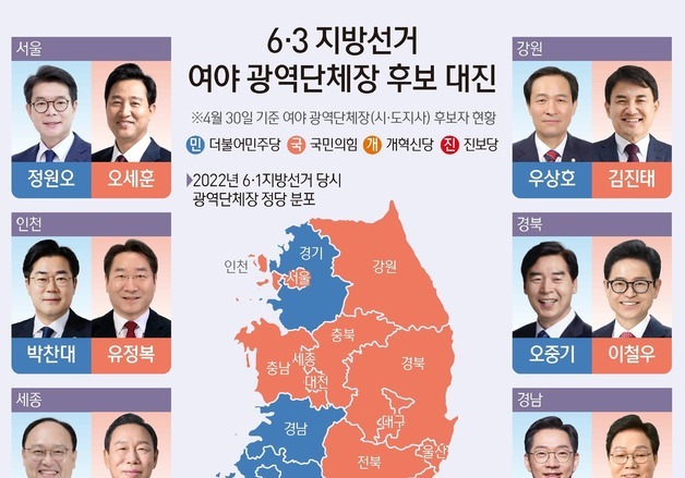 [지선 D-30] 서울·영남 승패가 승부 가른다…정청래·장동혁 운명도 달려