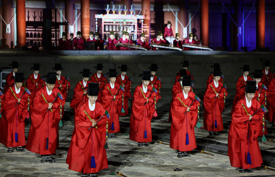 종묘 정전서 펼쳐진 종묘제례악 야간 공연