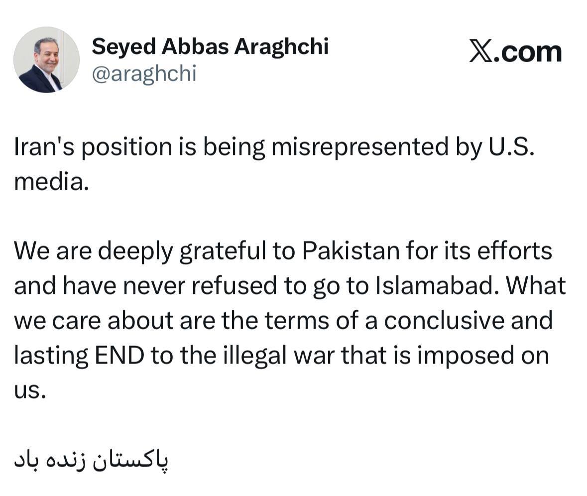 본문 이미지 - (출처=아바스 아라그치 이란 외무장관 엑스(X) 계정)