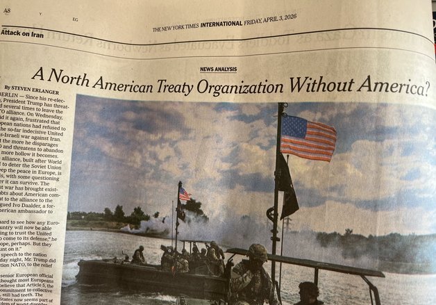 "나토 이름도 틀리냐?"…NYT '북미조약기구' 제목 실수에 트럼프 조롱