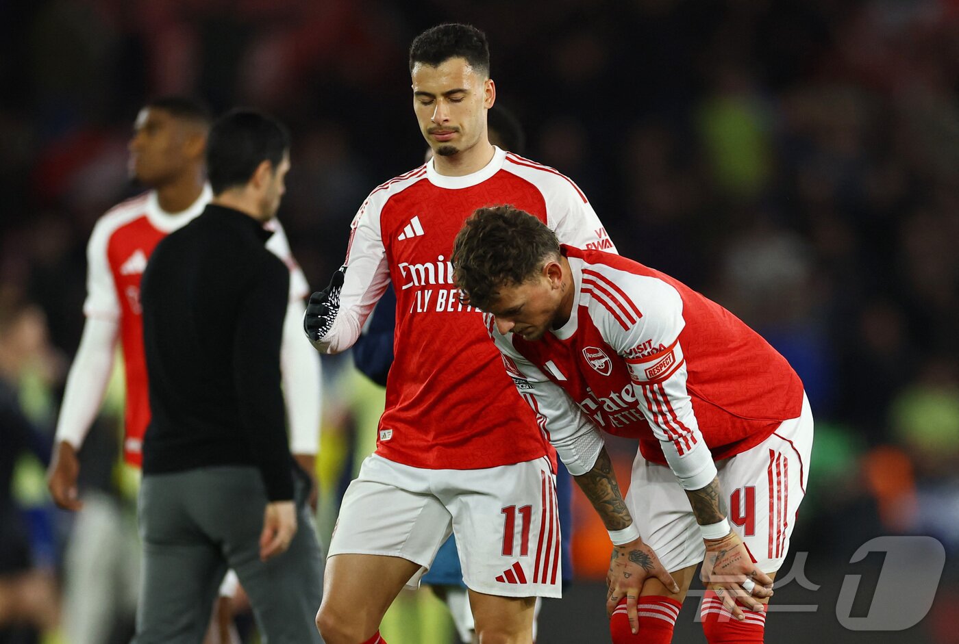 본문 이미지 - FA컵 8강전에서 탈락한 아스널.  ⓒ 로이터=뉴스1