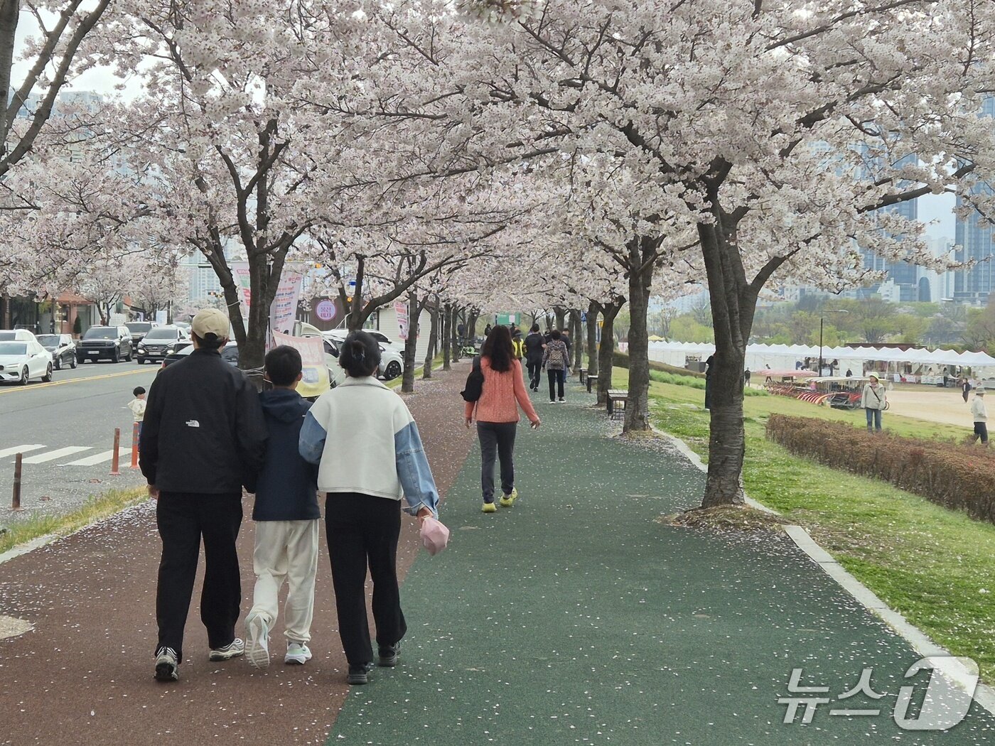 본문 이미지 - 울산 시민들이 5일 태화강국가정원을 걷고 있다. 2026.4.5ⓒ 뉴스1 박정현 기자