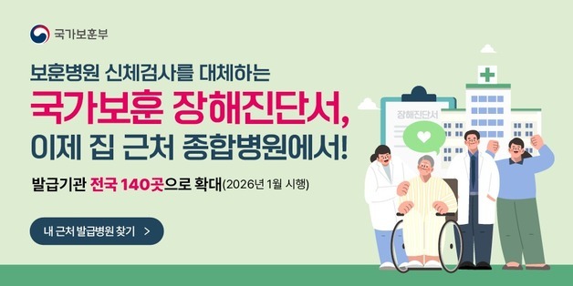 보훈부, 실시간 핫라인 연결  등 '장해진단서' 발급 절차 개선 추진