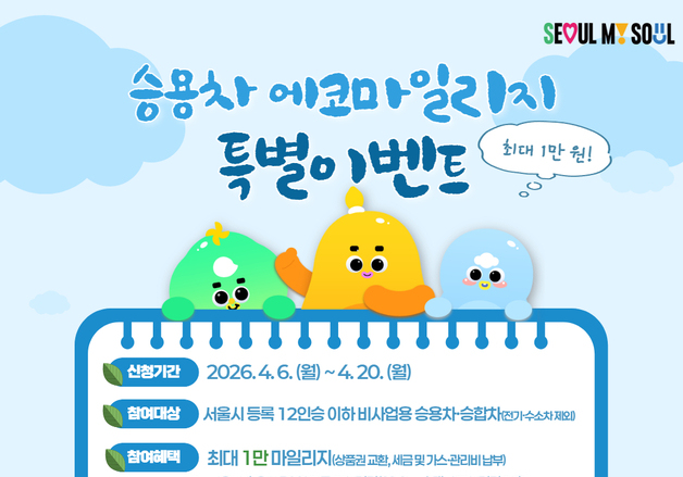 에너지 절감하면 최대 1만 원…서울시 '에코마일리지'특별 이벤트