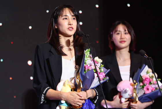 소감 밝히는 우리은행 김단비