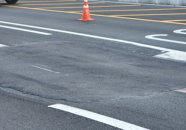 부산 수영강변지하차도 이틀 연속 지반침하…"규모 경미, 곧 부분 포장"