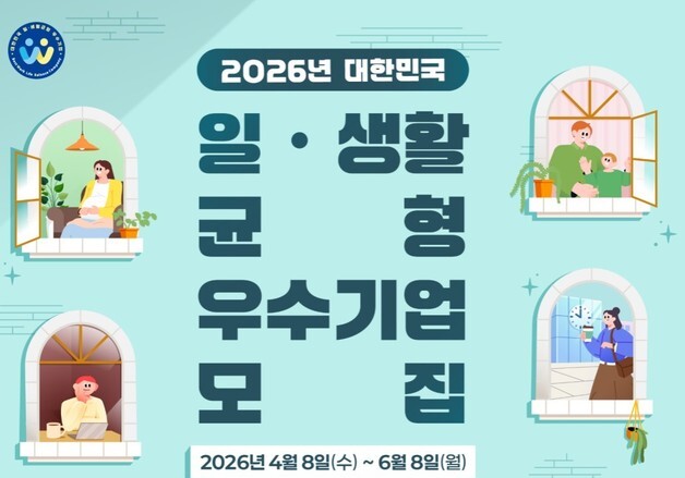 노동부, 일·생활 균형 우수기업 모집…8일부터 접수