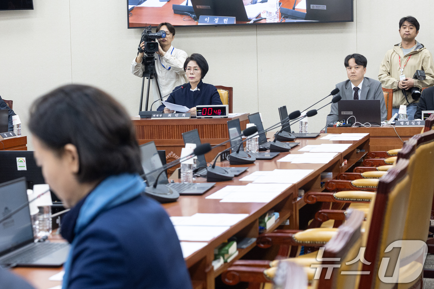 (서울=뉴스1) 이승배 기자 = 7일 서울 여의도 국회에서 열린 제434회국회(임시회) 과학기술정보방송통신위원회 제2차 전체회의에서 국민의힘 의원들의 빈자리가 보이고 있다. 202 …