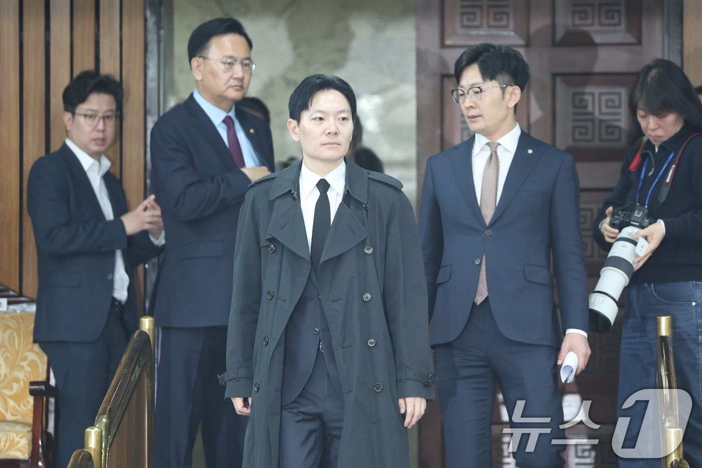 (서울=뉴스1) 이승배 기자 = '쌍방울 대북 송금' 사건을 수사했던 박상용 검사가 7일 서울 여의도 국회에서 국민의힘 '윤석열정권 정치검찰 조작기소 의혹사건 진상규명' 국정조사특 …