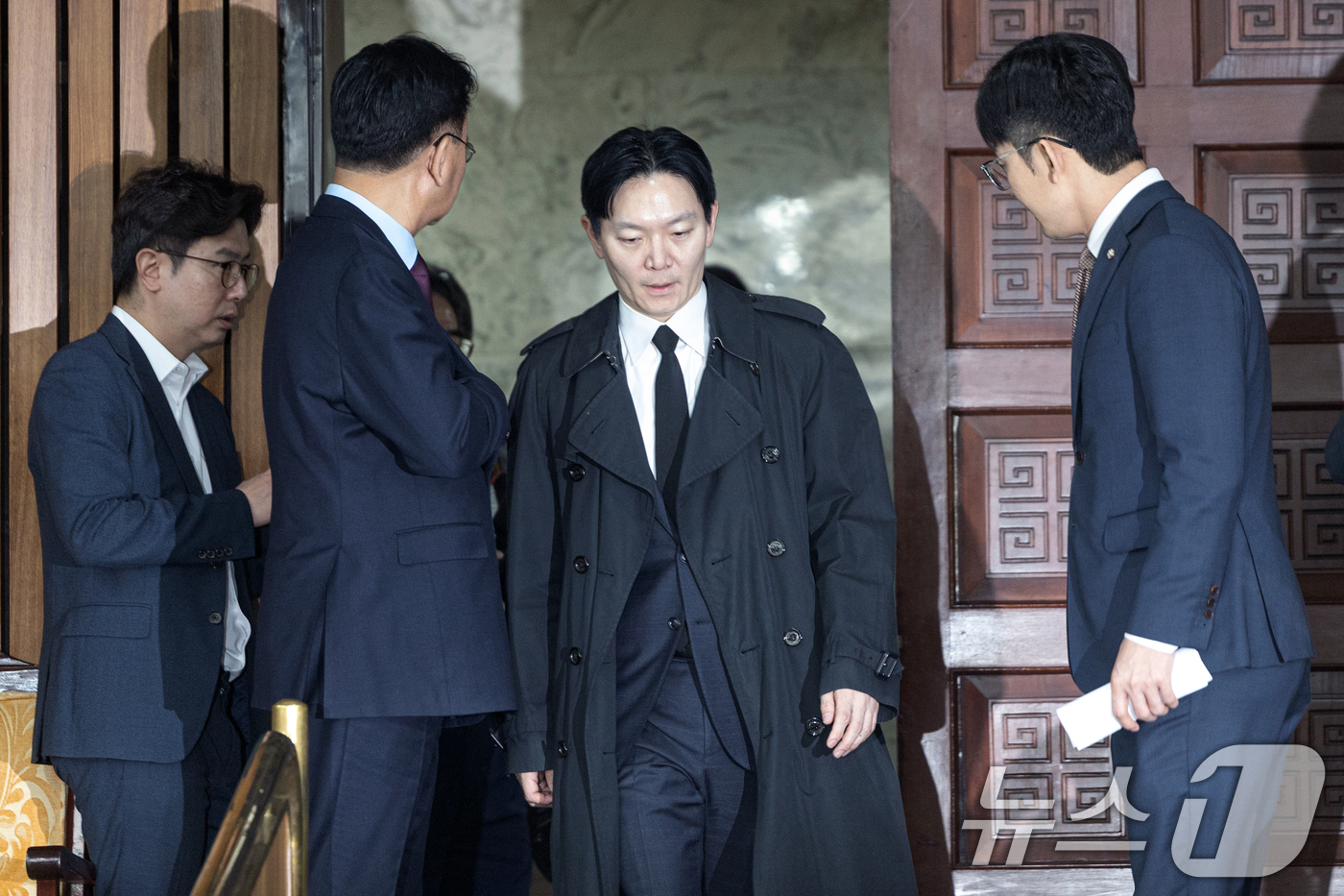 (서울=뉴스1) 이승배 기자 = '쌍방울 대북 송금' 사건을 수사했던 박상용 검사가 7일 서울 여의도 국회에서 국민의힘 '윤석열정권 정치검찰 조작기소 의혹사건 진상규명' 국정조사특 …