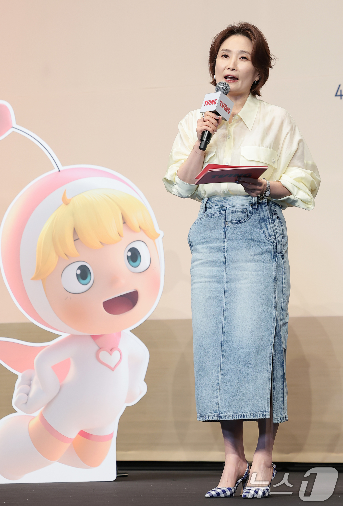 (서울=뉴스1) 권현진 기자 = 방송인 박경림이 7일 서울 구로구 더 링크호텔 서울에서 열린 티빙 새 드라마 '유미의 세포들3'(극본 송재정, 김경란/연출 이상엽) 제작발표회에 참 …