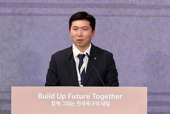 축사하는 유승민 대한체육회장