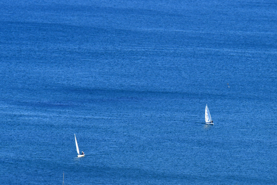 푸른 바다 위로