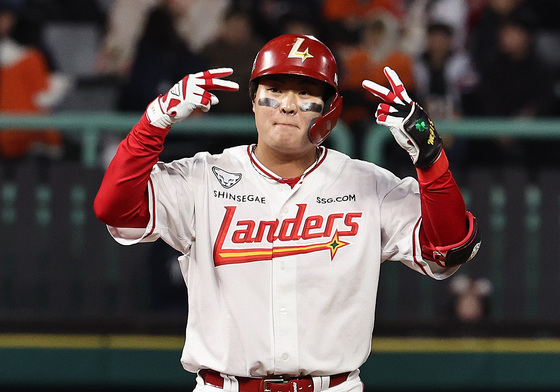 SSG 고명진, 분위기 바꾸는 2루타