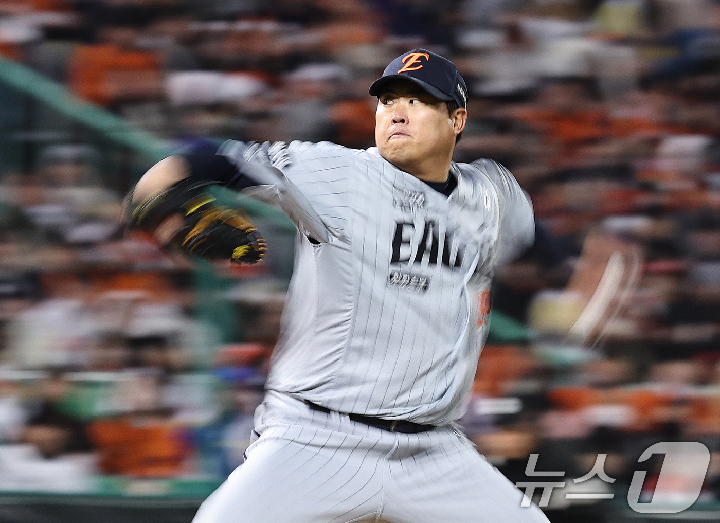 (인천=뉴스1) 구윤성 기자 = 7일 오후 인천 미추홀구 SSG랜더스필드에서 열린 프로야구 '2026 신한 SOL KBO리그' SSG 랜더스와 한화 이글스의 경기, 한화 선발투수 …