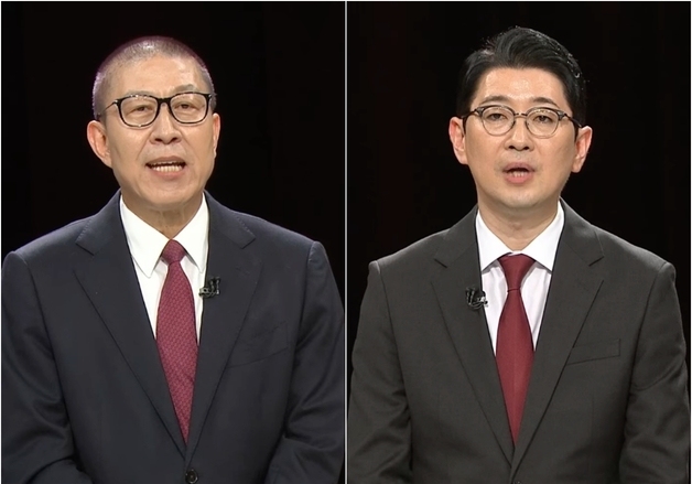 국힘 부산시장 후보 TV토론…주진우 "세대교체" vs 박형준 "시정 성과"