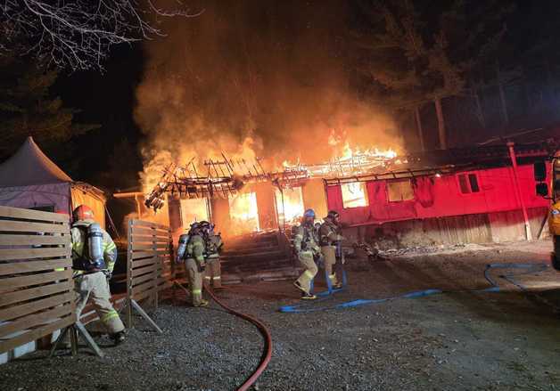 태백 혈동 사찰 주택서 화재…1명 부상