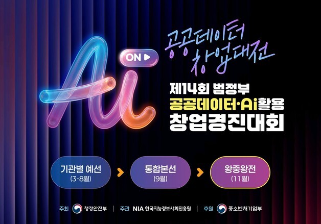 행안부, '공공데이터·AI 활용 창업경진대회' 개최