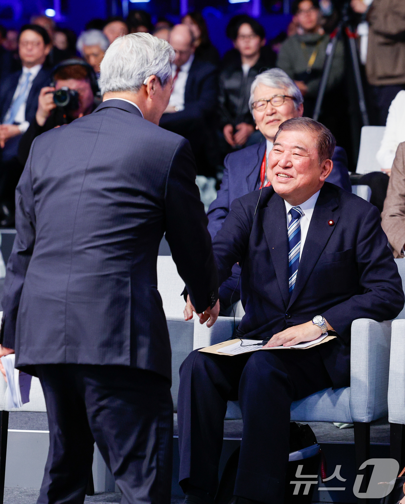 (서울=뉴스1) 안은나 기자 = 정몽준 아산정책연구원 명예이사장이 8일 오전 서울 용산구 그랜드 하얏트에서 열린 아산 플래넘(Asan Plenum) 2026 개회식에 참석해 환영사 …