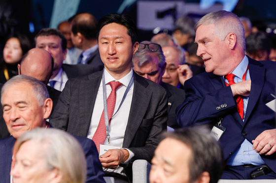 아산 플래넘 참석한 정기선 HD현대 회장